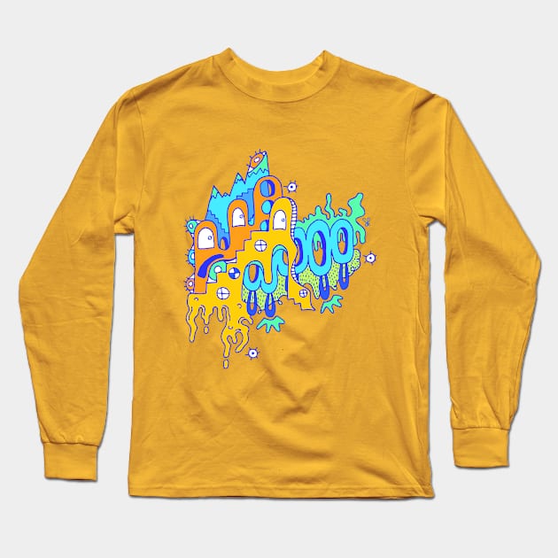 Blue Mountain Long Sleeve T-Shirt by ShelbyWorks